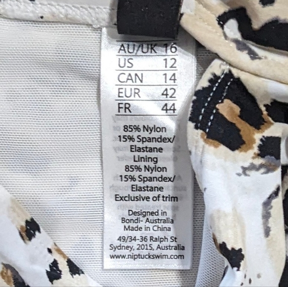 COPY - Niptuck swim one piece swimsuit. Size 12. Animal ( Cheetah print). - Picture 8 of 10